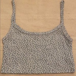 Brandy melville Blue/grey floral top